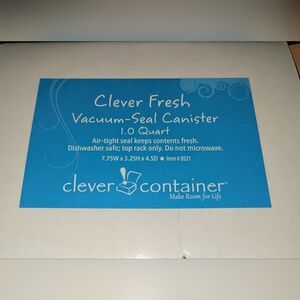 Clever Container Vacuum-Seal Canister - Blue